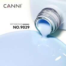 CANNI Light Blue Gel Nail Polish, 1Pcs Baby Blue Gel Polish Pastel Blue Color Nail Polish Gel High Gloss Soak Off U V Gel Nail French Nail Manicure Salon DIY - ColorA - 查看 2