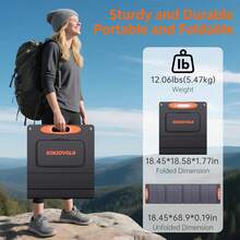 Panel Solar Portátil 110W 16BB IP68 Impermeable, 25% Eficiencia, para Estaciones de Energía Camping RV Copa Mundial 2026 - ET-120W - Ver 10