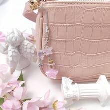 Y2K Cute Phone Charms Set - Aesthetic Cherry,Flower, Butterfly & Star Cell Phone Straps, Kawaii PhoneAccessories For Bag Keychain, , Camera Decor - Sao biển xanh hồng - Xem 8