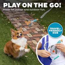 Outward Hound Tail Teaser Interactive Dog Wand Toy With Squeaky Plush Teaser And Crinkle Sounds For Active Play, Multicolored - ColorA - 查看 5