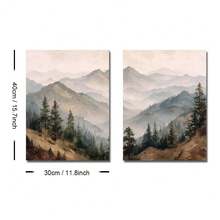 Bộ 1/2 tranh không khung phong cảnh núi rừng Sunet, thiên nhiên Bắc Âu, tranh canvas phong cảnh mộc mạc Cottagecore, tranh trang trí nhà nông thôn tối giản, phù hợp cho căn hộ, phòng khách, phòng ngủ, trang trí nhà hiện đại. - A - Xem 12