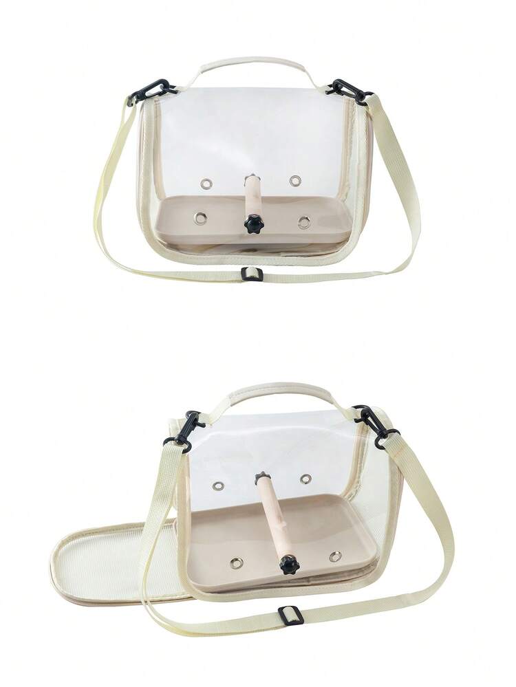 JUJU SHOU 3-In-1 Portable Bird Carrier Backpack, Suitable For Small Pets - Available In 3 Seasonal Styles: Warm For Winter, Breathable For Summer, With Feeding Bowl Included. Meets Different Needs Of Small Pets Like Parrots, Birds, Hamsters, Squirrels Throughout The Year. Insulated Style For Hibernation, Ventilated Style For Summer, Bowl-Included Style For Easy Feeding. - Multicolor - View 11