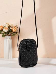 1个女童可爱绗缝刺绣手机包，可调节肩带斜挎包，单肩包，零钱包，化妆包，适合日常使用、聚会、音乐节，理想的礼物 - 彩色 - 查看 7