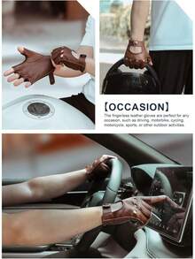 Womens Leather Gloves Driving Touchscreen Warm Nappa Texting Winter Wool Knitted Liner - Piel de ciervo similar a marrón - Ver 12