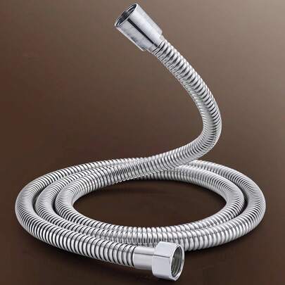 1 قطعة خرطوم دش من الفولاذ المقاوم للصدأ، أنبوب رأس الحمام، خرطوم مرن لمدخل سخان المياه، بطول 1.5م/2م عالي الكثافة