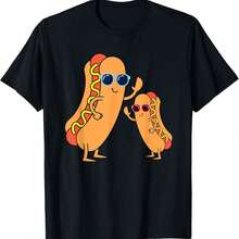 Cool Franks Sausages Weiner Fast Food Sunglasses Hot Dog T-Shirt - Schwarz - Übersicht 1