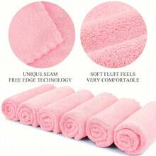 6/12条装超强吸水速干超细纤维毛巾套装，高品质面巾，适用于浴室、美发沙龙、健身房、淋浴间、酒店和水疗中心，尺寸12*12英寸 - 彩色 - 查看 9