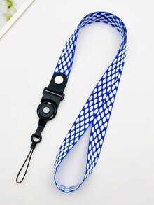 Football Pattern Lanyard Necklace Strap, Wide Version, Embroidered, Braided, Multifunctional Detachable Finger Ring Phone Case, ID Card Holder, Anti-Lost, For Women - Multicolor - View 16