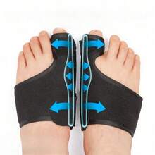 For Women & Men, Orthopedic Bunion Splint For Hallux Valgus Pain Relief, Big Toe Separator, Adjustable Day/Night Support, Comfortable Hammer Toe Straightener - Black (1 Pair) - View 2