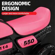 Mini Motocicleta de Impulso para Niños de 2-5 Años, Soporte de hasta 45kg, Diseño Moto Chopper, Montable con Luz LED y Sonido, Todoterreno, Regalo para Niños - Rosa - Ver 5