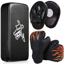 Set de boxeo 3 en 1 - Palas de enfoque, almohadillas de patadas, guantes de boxeo, equipo de boxeo (5 piezas) - Multicolor - Ver 10