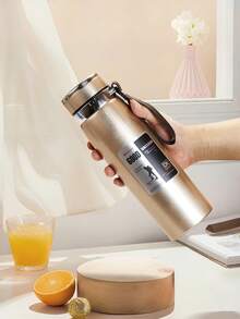 1升/33.81盎司真空保温水瓶，保温保冷，适用于水、茶、咖啡，不锈钢材质，返校必备 - 彩色 - 查看 9