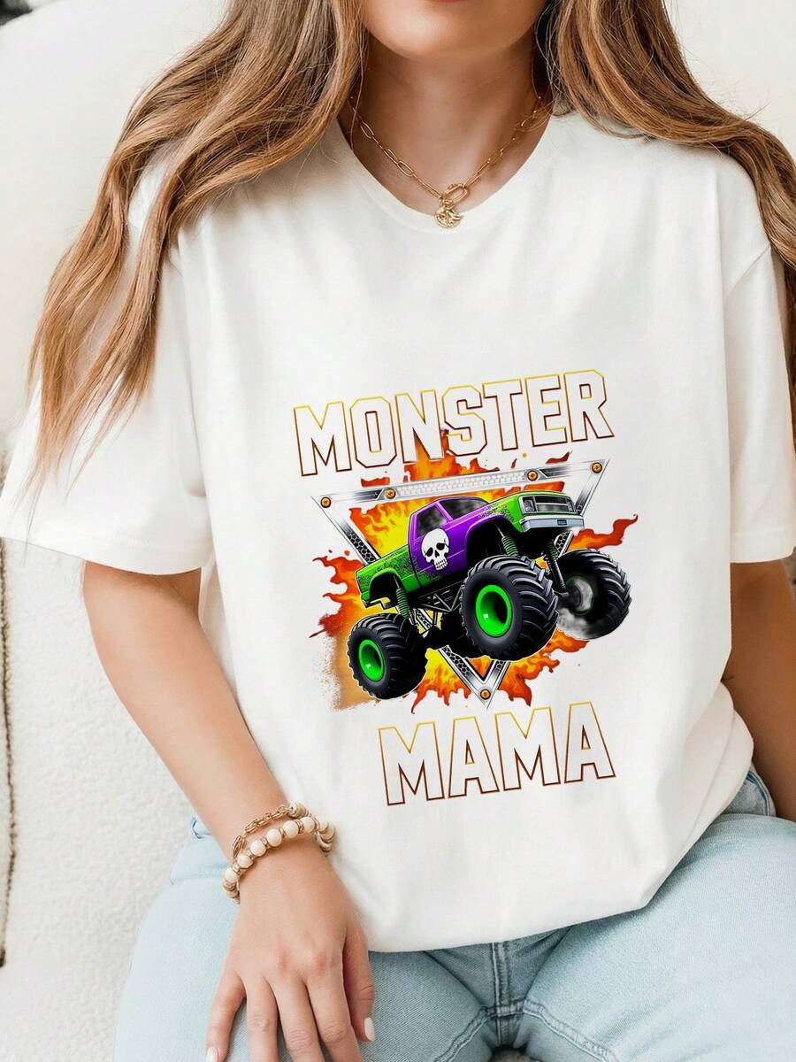 Monster Truck Mama Monster Truck Are My Jam Truck Lovers Women Sweatshirt-3 - Đen 4 - Xem 1