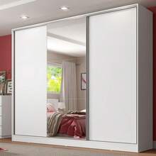 Ropero Closet Madesa Royale 3 Puertas 1 Espejo Color Blanco - Blanco - Ver 1