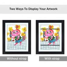 A4 Art Display Frame Kids Frames Photo Picture Crafts Drawing Storage Xmas Gifts - Black - View 6