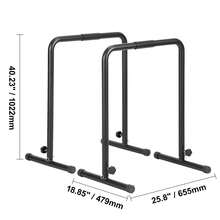 Dip Bars, 440 Lbs Capacity, Heave Duty Dip Stand Station With Adjustable Height, Fitness Workout Dip Bar Station Stabilizer Parallette Push Up Stand, Parallel Bars For Strength Training Home Gym - 黑色 - 查看 10