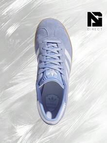 Adidas Gazelle Blue Spark (GS)– Women's Lifestyle Sneakers – Shose For Woman-Vintage-Spring & Summer-Inspired Running Shoes, Shock-Absorbing Comfort, Gym To Streetwear Casual Wear-Easter Gift–JI2008 - Tia sáng xanh/Trắng/Bầu trời trong xanh - Xem 4