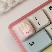 1pc Cute Bear Resin Keycap, Customized Mechanical Keyboard Keycap, Desk Keyboard Storage, Keyboard Keycap Fun, Cute Keyboard, Keyboard Gift, Cool Keyboard, Bedroom Keycap Lock, Cute Keyboard Mat - Multicolor - View 4