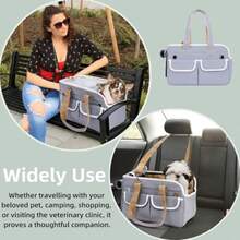 Collapsible Pet Carrier Soft Sided Cat Carrier For Small Cats Up To 12 Lbs Airline Appd Portable Pet Travel Bag With Shoulder Strap Mesh Top Load Small Dog Carrier Bag For Outdoor - Gray - View 7