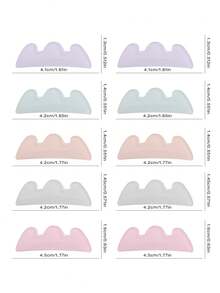 1对可重复使用的硅胶睫毛夹垫，自粘式睫毛提升贴，用于卷翘和提拉睫毛 - 彩色 - 查看 6