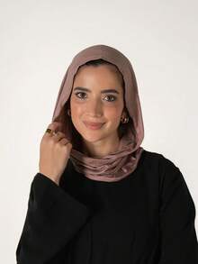 1pc Women's Instant Classic Solid Color Hijab, Pre-Sewn Turban Style Scarf With Adjustable Versatile Wearing Methods, Soft Comfortable Viscose Fabric Suitable For Daily, Sports, Yoga - Multicolor - View 18