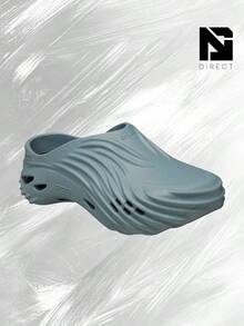 Crocs Echo Wave Clog Almond Tint – Shose For Man/Woman-Vintage-Spring & Summer-Thick Sole Casual Beach Flip Flops, Shock-Absorbing Comfort, Gym To Streetwear-Easter Gift –210521 3YO - Pond/Black - 查看 2