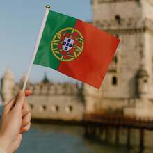 Bandera Polonia 10 de Junio, MXPAH-000, 1Pza, Portugal, 14x21cm, Tela Poliéster, Asta Plástico. - Multicolor - Ver 3