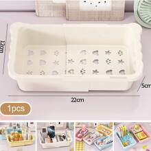 多巴胺伸缩式化妆品收纳盒 - 多功能抽屉式储物盒，防尘可堆叠，旅行/居家多场景适用，理想的节日礼物 - 彩色 - 查看 7