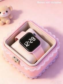 1个儿童及学生专用LED数字手表，时尚电子表，具备时间、日期、秒表功能，适合作为返校、圣诞节、生日礼物或日常佩戴。 - 彩色 - 查看 10