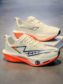 L.S.W.P 男士运动跑步训练鞋、步行鞋、男士跑步网球休闲鞋、时尚简约百搭运动健身鞋、男士透气轻便舒适鞋 - 白色 - 查看 3