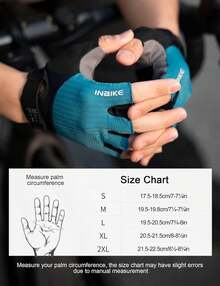 Guantes de Ciclismo para Hombre y Mujer, Guantes de Ciclismo de Carretera Acolchados con Gel viscoelástico Amortiguador, Guantes de Ciclismo Transpirables con Pantalla táctil Reflectante - Azul - Ver 8