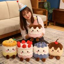 1个可爱柔软的毛绒生日蛋糕仙女娃娃，创意生日礼物，水果蛋糕毛绒娃娃，生日礼物填充枕头 - 30公分*20公分(250公克) - 查看 2