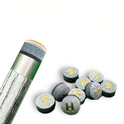 1个11毫米台球杆头，专业斯诺克和美式台球杆头，优质牛皮材质，手工制作，弧形设计，黑色猪皮底垫，11毫米台球杆头硬度，台球配件