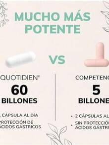 Probióticos y Prebióticos 30 Cápsulas | 30 Billones U C | Lactobacillus, Acidophilus, Paracasei y Vitamina D3 | 100% Natural, Sin Gluten | 1 capsula diaria (1 mes) | Suplementos Alimenticios MULTIBLUE - Blanco - Ver 3