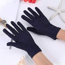 1 Pair 22cm Milk Silk Elastic Short Cycling Gloves, Suitable For Costume Play, Performance And Fashion Decoration Holiday Gloves - One Size - View 11