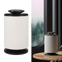 Purificador de aire para el hogar, purificador de aire de escritorio, lámpara de escritorio pequeña con filtro, adecuado para dormitorio y oficina, blanco elegante - Blanco - Ver 5