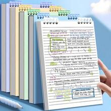 360° Flip Top Flip Notebook Cherry Blossom Pink Or Blue , Double-Sided Ink-Proof For Class/Office/Daily Recording - Màu xanh lam - Xem 9