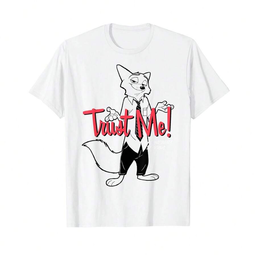Nick Wilde Trust Me I Know What I'm Doing Shirt - trắng - Xem 1