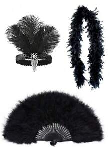 7pcs 1920s Accessories Set, Flapper Style Women's Accessories, 1920s Costume, Roaring 20s Themed Accessories Set, Suitable For Parties, Role Play, Galas And Art Deco Events - Multicolor - View 17