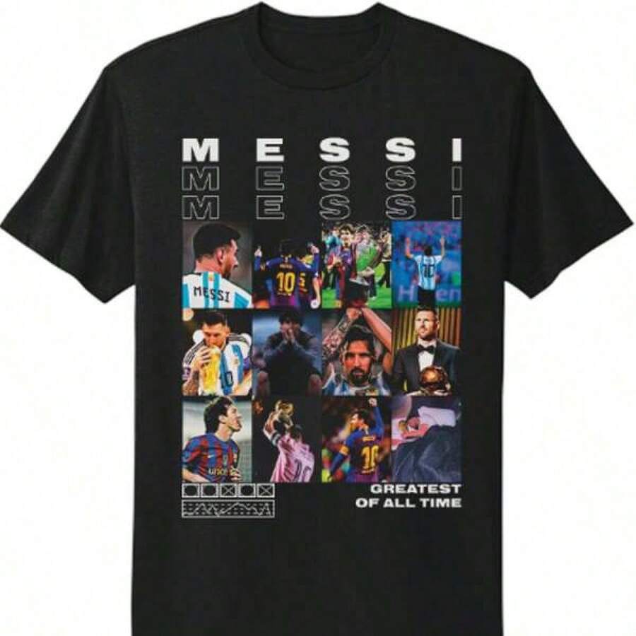 Plus-Size Lionels Messis, #   10 Miami, Argentina World Cup Champions Graphic T-Shirt1HR001 - 黑色 - 查看 1