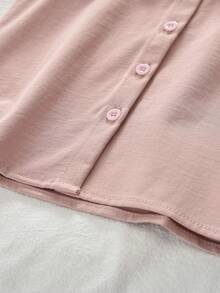 bearleader 2pcs Girls Summer Outfit Set, Bird Embroidery Sailor Collar Sleeveless Top Paired With Wide Leg Pants, Casual Wear For 3-7 Years Old Girls - Pink - View 5