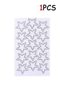 3/2/1pc Sticker Five-Pointed Star Rhinestone Stickers For Stage Makeup, Rhinestone Stickers For Decoration, Diamond Stickers, Support Notebook. - Multicolor - View 7