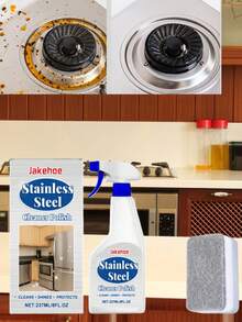 Stainless Steel Cleaning & Polishing Spray, Cleaner For Gas Stove, Range Hood, Cookware, Rust Removal - Liquid - View 7