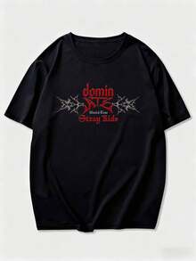 Strayskidss DominATE World Tour 2025 Graphic Unisex Short Sleeve GIFT For Fans Graphic Print T-Shirt - 黑色 - 查看 6