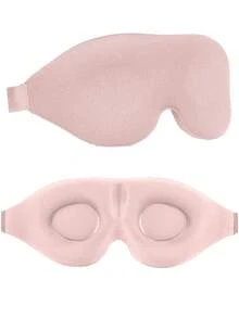1个3D立体遮光睡眠眼罩 - 轻盈舒适，弹性可调节绑带，适合深度睡眠、放松、瑜伽、旅行和日常使用，男女通用设计，非常适合度假、返校和居家使用。 - 彩色 - 查看 11
