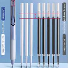 7 Pcs/Box Versatile Stationery Pen Set, Portable Gradient Design, 6 Black Ink Water-Based Pens & 1 Fluorescent Pen, Suitable For Campus Study, Business Paperwork, Note-Taking, Art Doodling, Study Planning And Daily Life Recording, Daily Office Work, Exam Revision, Sketch Creation, Diary Keeping, Handmade Creation And Class Memos - 紅色 - 查看 11