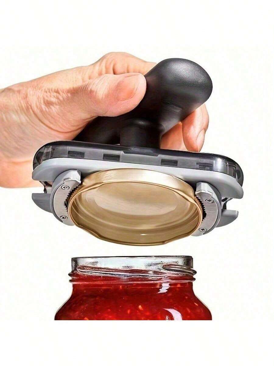 1 Pc, Labor-Saving Lid Opener, Easy Twist Multi-Function Manual Jar And Bottle Opener, Adjustable, Suitable For Kitchen Use, St. Patrick's Day - Black - View 1