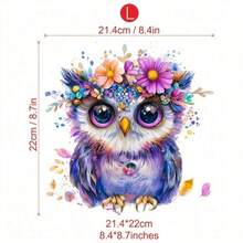 1pc/2pcs/3pcs Cute Purple Cartoon Owl Pattern Heat Transfer Sticker, Durable Long-Lasting Iron-On Patch For DIY T-Shirt, Sweatshirt, Jeans, Hoodie, Backpack, Jacket, Handbag, Pillow - L+S - View 8