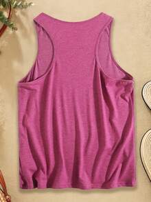Style Voyage Women's Casual Tank Top With Faith Inspired Graphic Print Walking By Faith Tripping Constantly Message In Elegant Script And Block Letters Soft Comfortable Fit Perfect For Everyday Wear Religious Inspiration Christian Lifestyle Outfits Ideal For Church Events Summer Outings And Daily Activities Vintage Style 180 Cotton Blend Vest - 玫紅色 - 查看 2