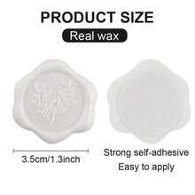20 PCS Eucalyptus Self-Adhesive Wax Seal Stickers For Gifts Wedding Invitation Envelope Sealing-White - Eucalyptus - White - View 6